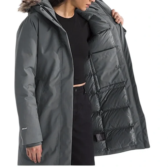 The North Face Women's XL Arctic Parka charcoal gray - Picture 6 of 13